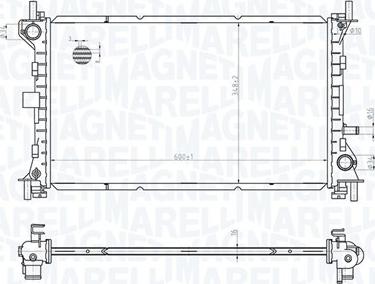 Magneti Marelli 350213178100 - Радиатор, охлаждане на двигателя vvparts.bg