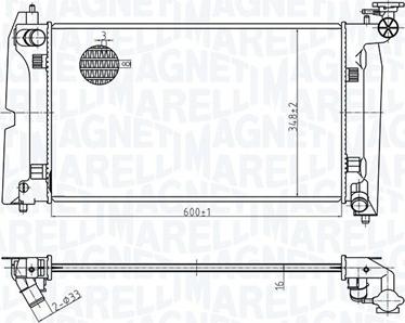 Magneti Marelli 350213178300 - Радиатор, охлаждане на двигателя vvparts.bg