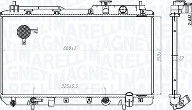 Magneti Marelli 350213178200 - Радиатор, охлаждане на двигателя vvparts.bg