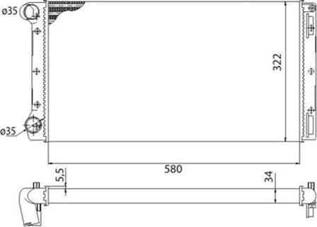 Magneti Marelli 350213172003 - Радиатор, охлаждане на двигателя vvparts.bg