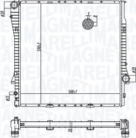 Magneti Marelli 350213177700 - Радиатор, охлаждане на двигателя vvparts.bg