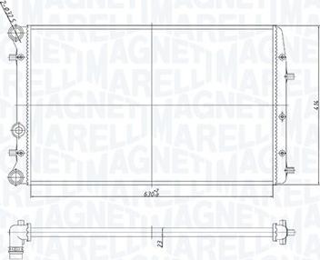 Magneti Marelli 350213841000 - Радиатор, охлаждане на двигателя vvparts.bg