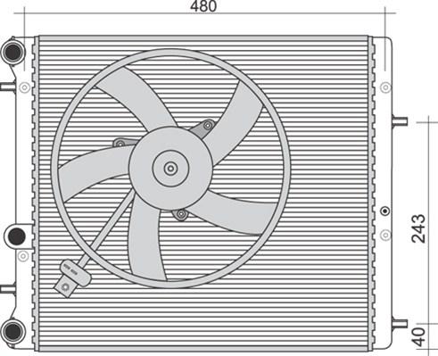 Magneti Marelli 350213851000 - Радиатор, охлаждане на двигателя vvparts.bg