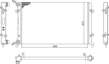 Magneti Marelli 350213853003 - Радиатор, охлаждане на двигателя vvparts.bg