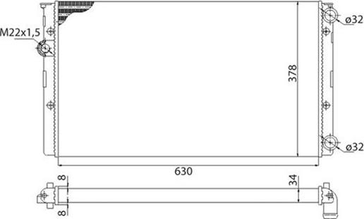 Magneti Marelli 350213809003 - Радиатор, охлаждане на двигателя vvparts.bg