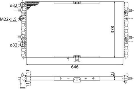Magneti Marelli 350213816003 - Радиатор, охлаждане на двигателя vvparts.bg