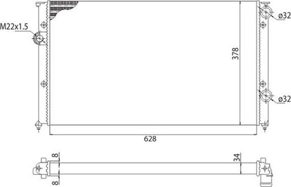 Magneti Marelli 350213810003 - Радиатор, охлаждане на двигателя vvparts.bg
