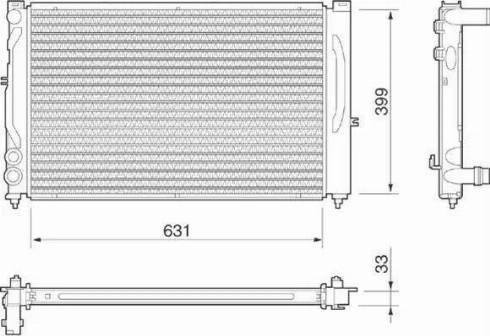 Magneti Marelli 350213811000 - Радиатор, охлаждане на двигателя vvparts.bg