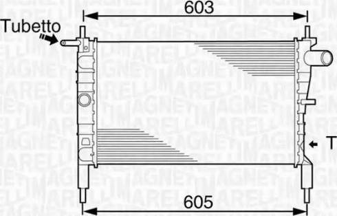 Magneti Marelli 350213831000 - Радиатор, охлаждане на двигателя vvparts.bg