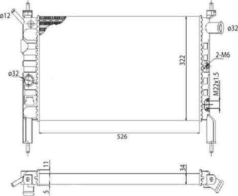 Magneti Marelli 350213831003 - Радиатор, охлаждане на двигателя vvparts.bg