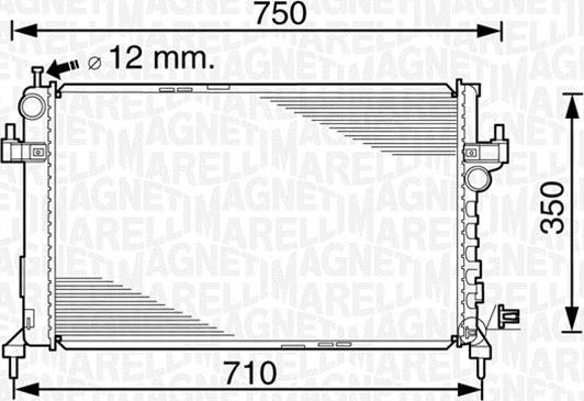 Magneti Marelli 350213828000 - Радиатор, охлаждане на двигателя vvparts.bg