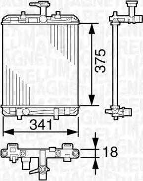 Magneti Marelli 350213390000 - Радиатор, охлаждане на двигателя vvparts.bg