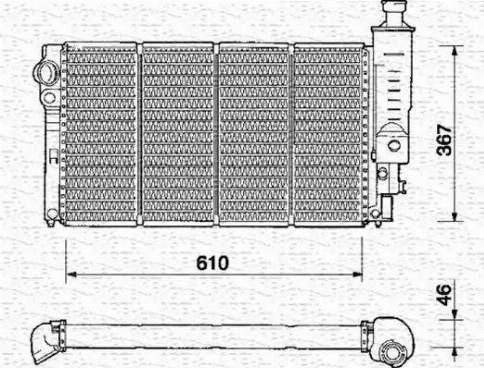 Magneti Marelli 350213341000 - Радиатор, охлаждане на двигателя vvparts.bg