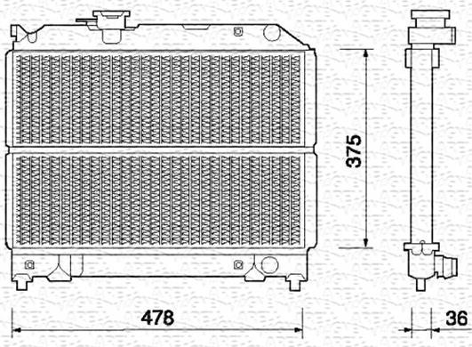 Magneti Marelli 350213369000 - Радиатор, охлаждане на двигателя vvparts.bg