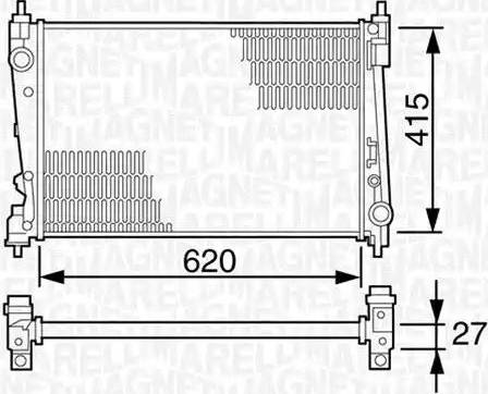 Magneti Marelli 350213386000 - Радиатор, охлаждане на двигателя vvparts.bg