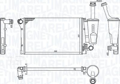 Magneti Marelli 350213381000 - Радиатор, охлаждане на двигателя vvparts.bg