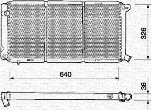 Magneti Marelli 350213331000 - Радиатор, охлаждане на двигателя vvparts.bg