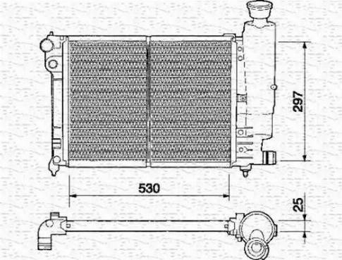 Magneti Marelli 350213329000 - Радиатор, охлаждане на двигателя vvparts.bg