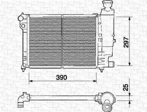 Magneti Marelli 350213328000 - Радиатор, охлаждане на двигателя vvparts.bg