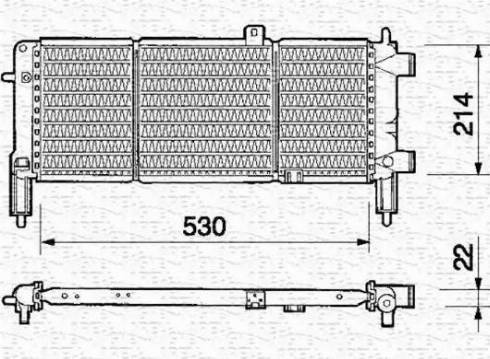 Magneti Marelli 350213323000 - Радиатор, охлаждане на двигателя vvparts.bg