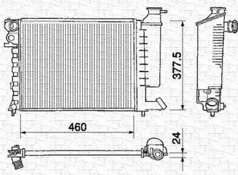 Magneti Marelli 350213373000 - Радиатор, охлаждане на двигателя vvparts.bg