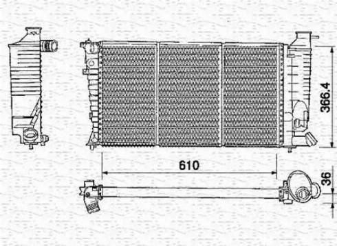 Magneti Marelli 350213377000 - Радиатор, охлаждане на двигателя vvparts.bg