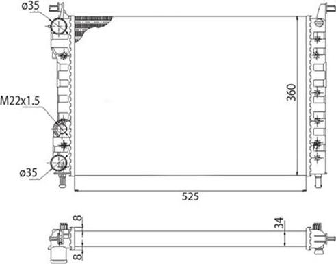 Magneti Marelli 350213259003 - Радиатор, охлаждане на двигателя vvparts.bg