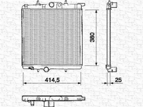 Magneti Marelli 350213250000 - Радиатор, охлаждане на двигателя vvparts.bg