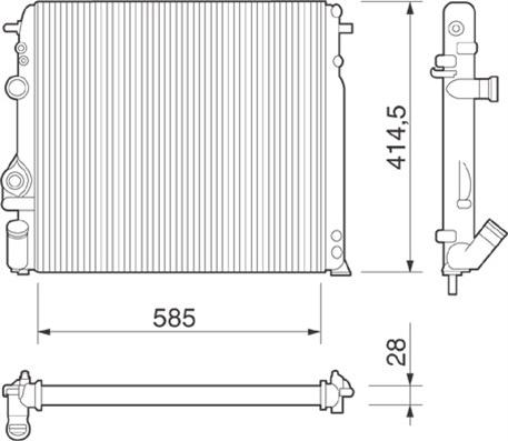 Magneti Marelli 350213264000 - Радиатор, охлаждане на двигателя vvparts.bg