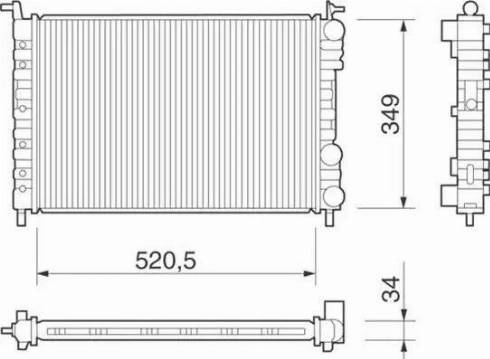 Magneti Marelli 350213260000 - Радиатор, охлаждане на двигателя vvparts.bg