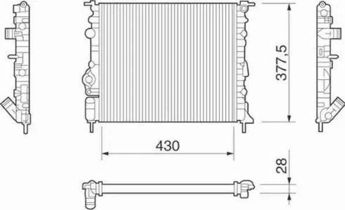 Magneti Marelli 350213261000 - Радиатор, охлаждане на двигателя vvparts.bg