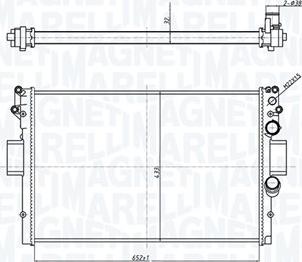 Magneti Marelli 350213209400 - Радиатор, охлаждане на двигателя vvparts.bg