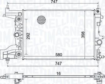 Magneti Marelli 350213206100 - Радиатор, охлаждане на двигателя vvparts.bg