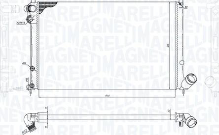 Magneti Marelli 350213200100 - Радиатор, охлаждане на двигателя vvparts.bg