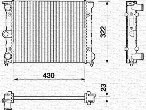 Magneti Marelli 350213201000 - Радиатор, охлаждане на двигателя vvparts.bg