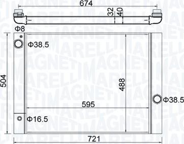 Magneti Marelli 350213202600 - Радиатор, охлаждане на двигателя vvparts.bg