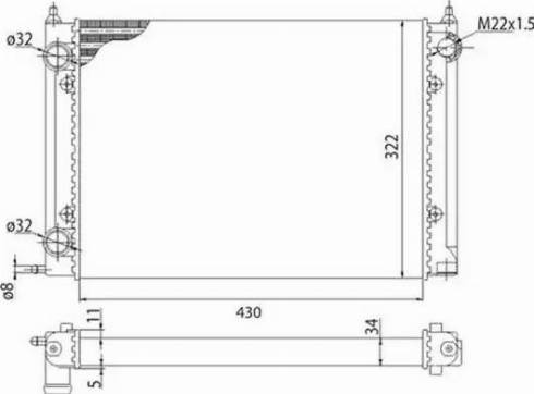 Magneti Marelli 350213202003 - Радиатор, охлаждане на двигателя vvparts.bg