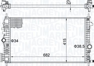 Magneti Marelli 350213207100 - Радиатор, охлаждане на двигателя vvparts.bg