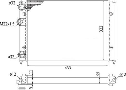 Magneti Marelli 350213214003 - Радиатор, охлаждане на двигателя vvparts.bg