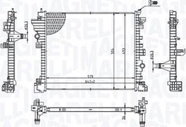 Magneti Marelli 350213214300 - Радиатор, охлаждане на двигателя vvparts.bg