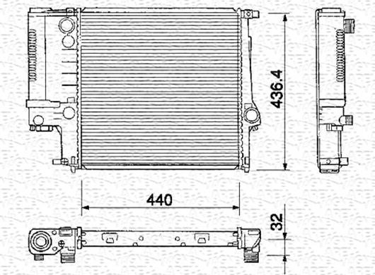 Magneti Marelli 350213218000 - Радиатор, охлаждане на двигателя vvparts.bg