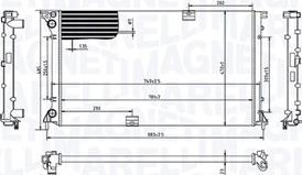 Magneti Marelli 350213213400 - Радиатор, охлаждане на двигателя vvparts.bg