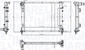 Magneti Marelli 350213212300 - Радиатор, охлаждане на двигателя vvparts.bg