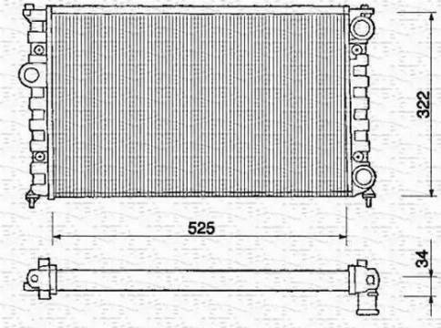 Magneti Marelli 350213234000 - Радиатор, охлаждане на двигателя vvparts.bg