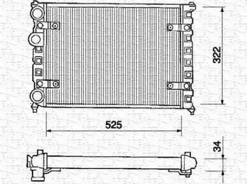 Magneti Marelli 350213233000 - Радиатор, охлаждане на двигателя vvparts.bg