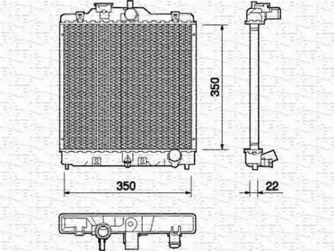 Magneti Marelli 350213749000 - Радиатор, охлаждане на двигателя vvparts.bg