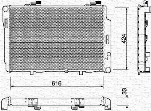 Magneti Marelli 350213741000 - Радиатор, охлаждане на двигателя vvparts.bg