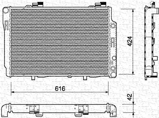 Magneti Marelli 350213743000 - Радиатор, охлаждане на двигателя vvparts.bg