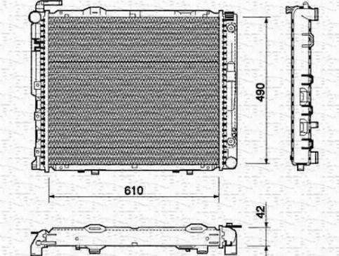 Magneti Marelli 350213747000 - Радиатор, охлаждане на двигателя vvparts.bg