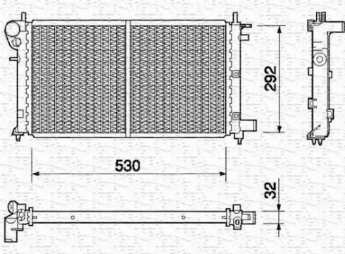 Magneti Marelli 350213757000 - Радиатор, охлаждане на двигателя vvparts.bg